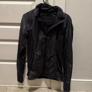 Lululemon Black Waterproof Zip Running Jacket